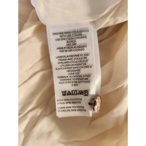 NWT By Anthropologie Short-Sleeve Tiered Midi Dress Size S Neutral 9B411 - Picture 11 of 12